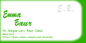 emma baur business card